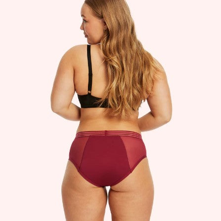 Luxe Period Midi Brief - Dark Cherry