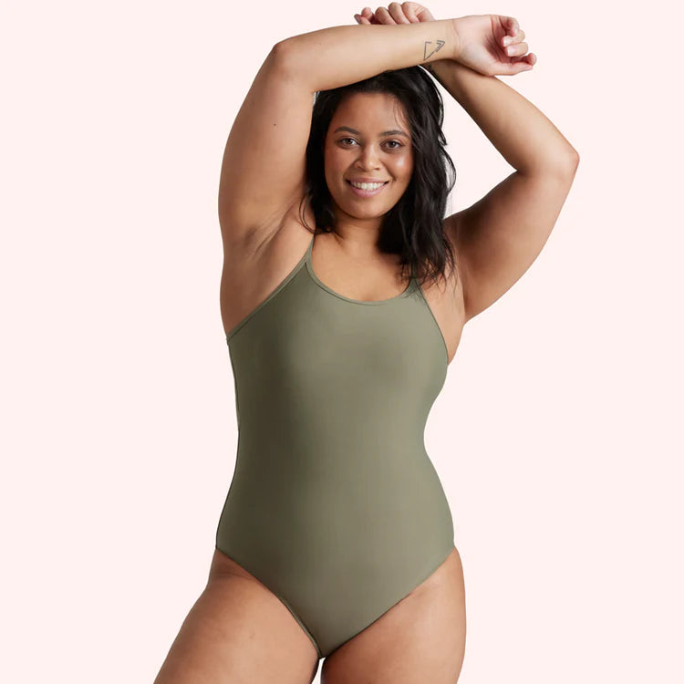 Love Luna Period Swim One Piece - Khaki