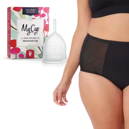 MyCup Menstrual Cup Size 2 & Love Luna Luxe Period Brief Black Bundle