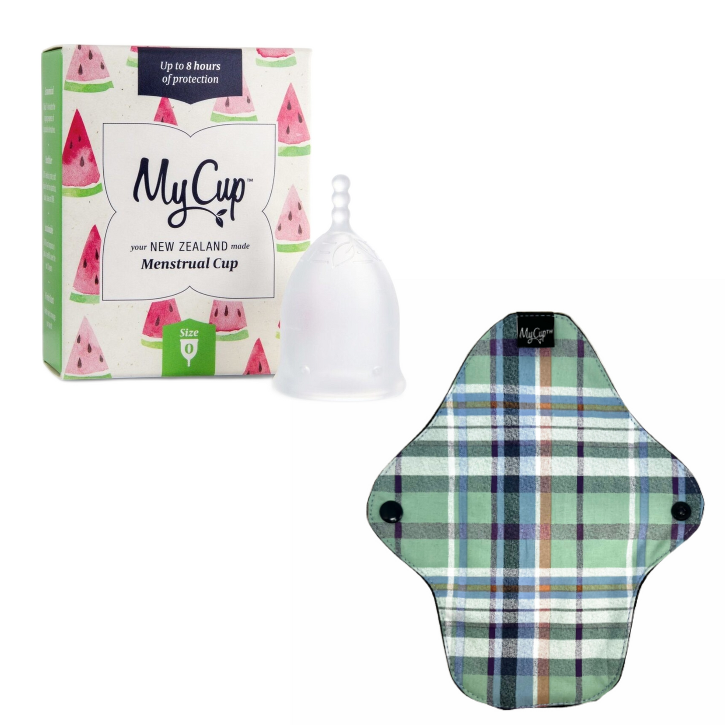 MyCup™ Menstrual Cup Size 0 + Reusable SUPER Pad Bundle